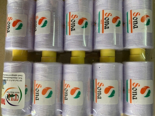 CHỈ MAY 402 SONA (trắng + đen + màu)